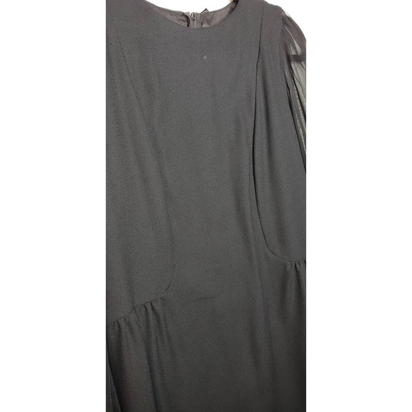 VTG Ursula Switzerland Petite Black Sheer Long Sleeve Gold Beaded Cocktail Dress - Picture 5 of 15